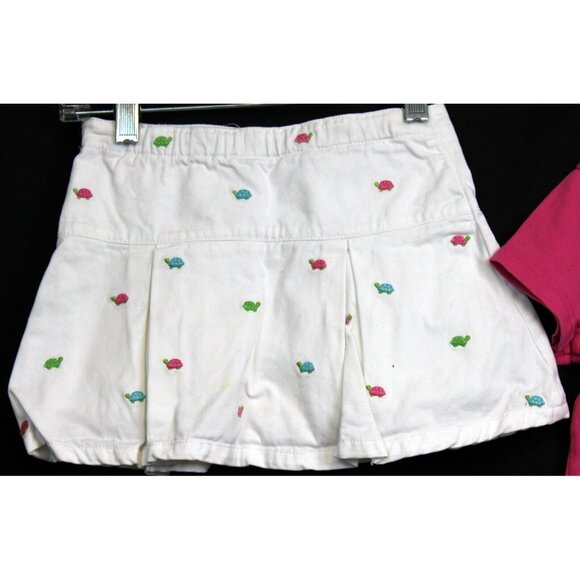 2008 Gymboree Tennis Match Outfit sz 4 Girls Shirt Skort Turtle Embroidered - Picture 5 of 6